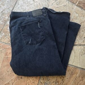 Lucky Brand Jeans Mens 48 X 27 181 Blue Denim Relaxed Straight Stretch Whiskered